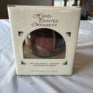John Deere‎ Walter Haskell Hinton A Friend In Need Hand Painted Ornament